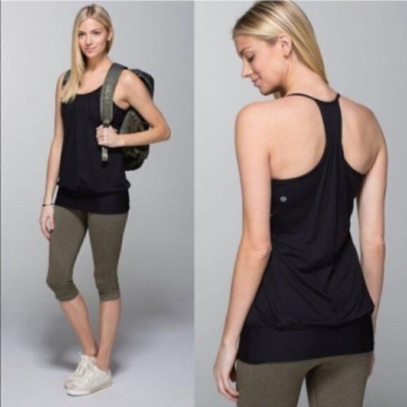 2 for $30 LULULEMON ATHLETICA No Limit Tank Black - Picture 1 of 7